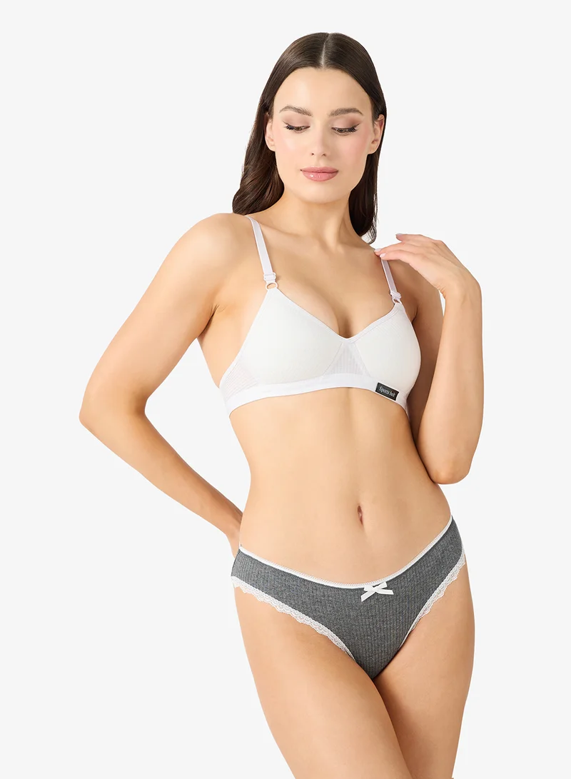 جينجر 4PC Lace Detail Cheeky Brief